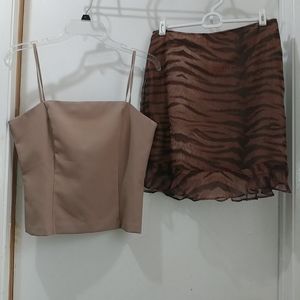 2 piece business top/skirt set, Sz 9/10